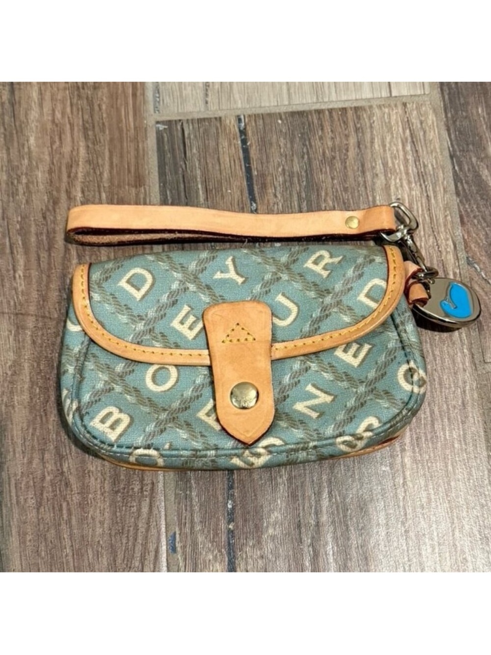 Dooney & Bourke Signature Logo Pouch Leather Wristlet